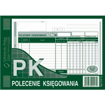 PK polecenie księgowania A5 412-3